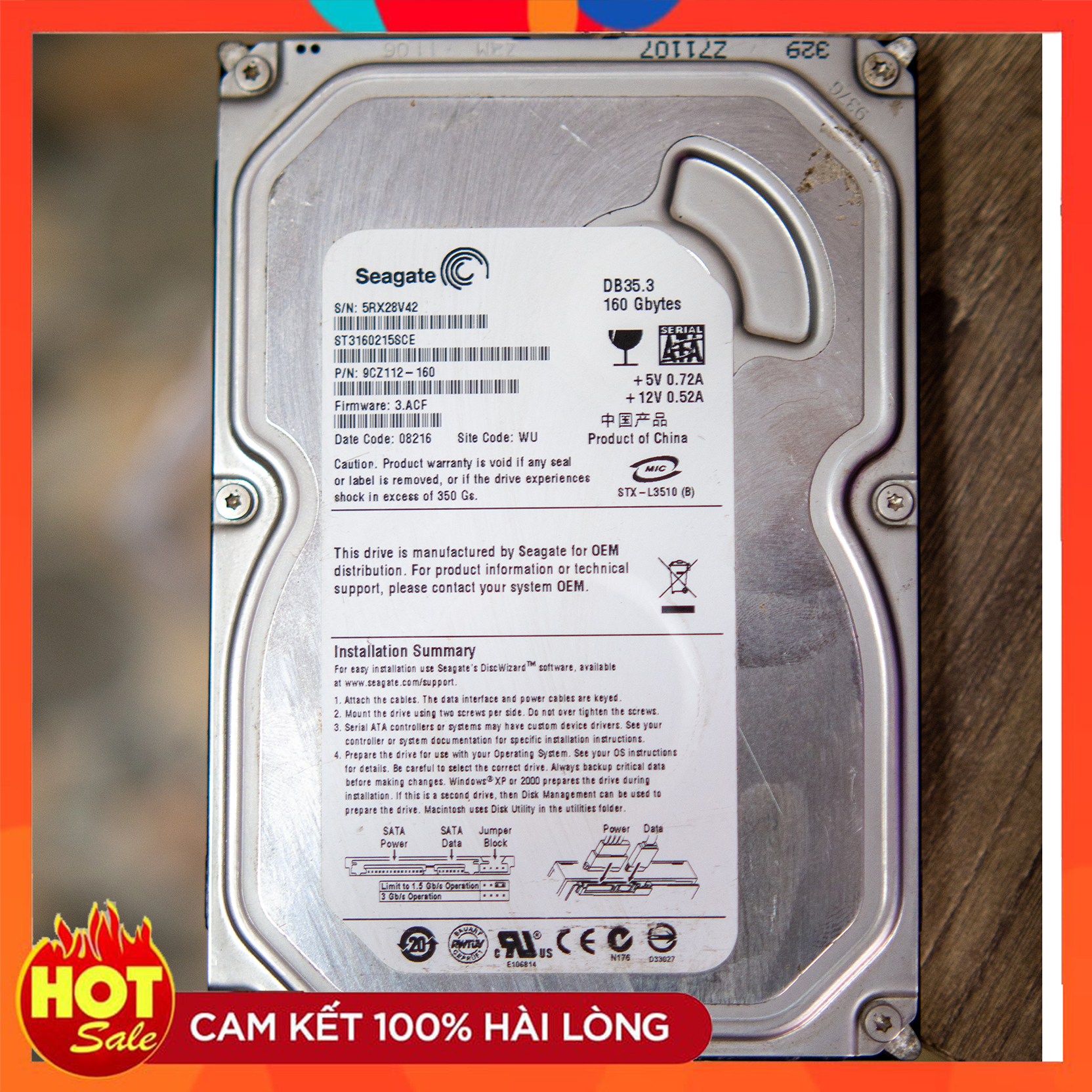 [HDD] Ổ cứng gắn trong HDD Seagate 160GB