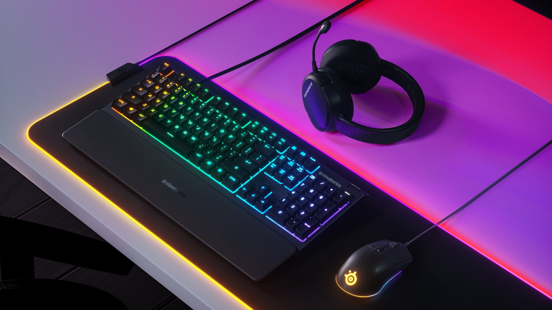 Bàn phím SteelSeries APEX 3 RGB Water Resistant Whisper-Quiet Switches Gaming